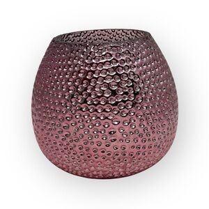 5 inch FTD Pretty Sparkling Pink Glass Bowl Vase for Flowers Houseplant Pot